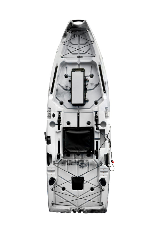 WIN.MAX "9' Modular Kayak" - Portable smoke gray kayak for fishing and leisure, including paddles and seat
