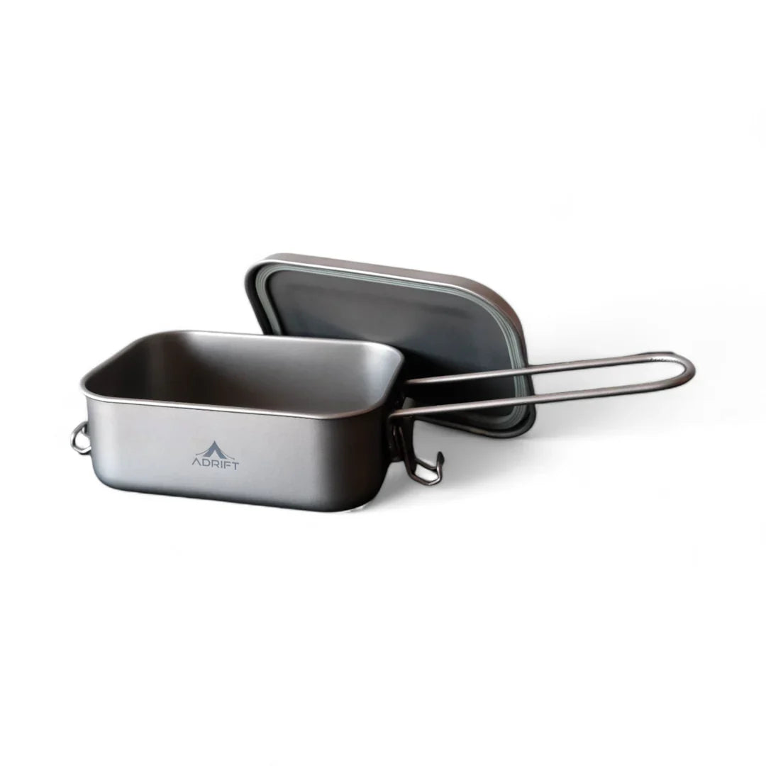 Ultralight Pure Titanium Lunch Box with Handle