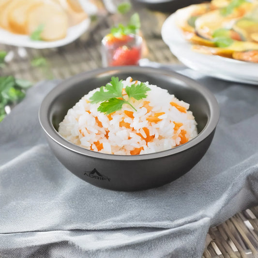 Ultralight Pure Titanium Double Layered Bowl