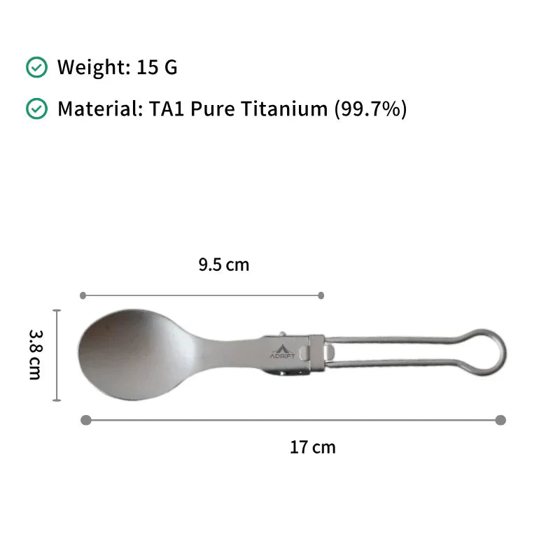Ultralight Pure Titanium Folding Cutlery