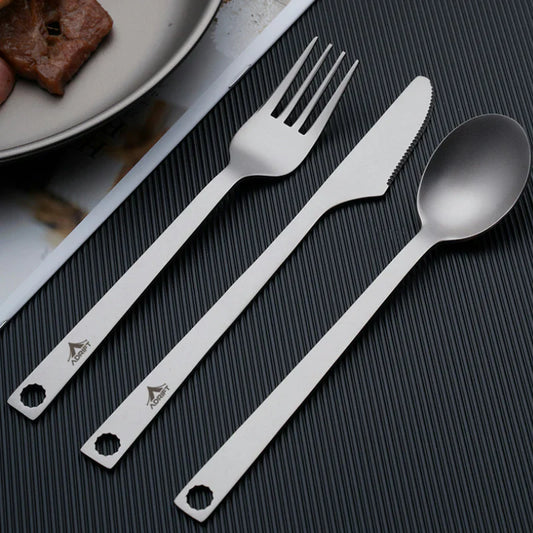 Ultralight Pure Titanium One-Hole Cutlery Set