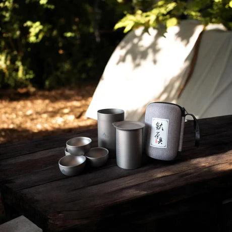 Ultralight Pure Titanium 7-Piece Tea Set