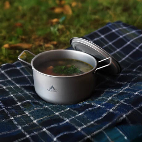 Ultralight Pure Titanium Pot with Lid 1.8 L