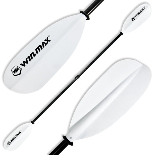 WIN.MAX Adults Adjustable White Fishing Kayak Paddle