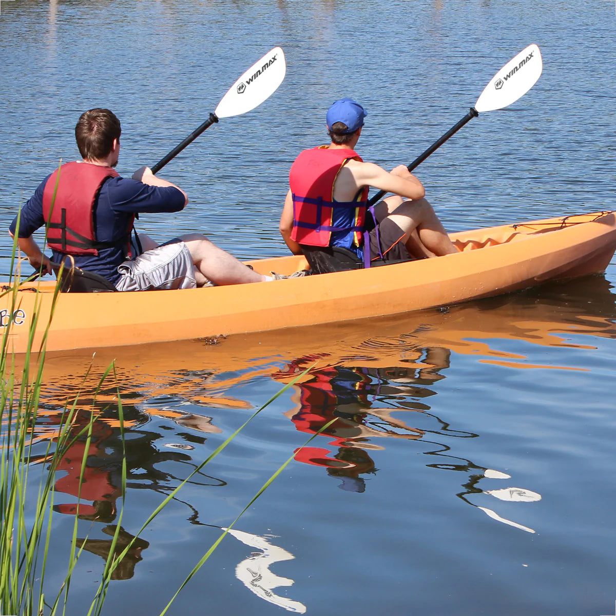 WIN.MAX Adults Adjustable White Fishing Kayak Paddle