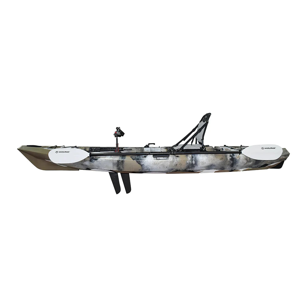 WIN.MAX Killer Whale Lake Fishing Kayak with Pedal System and 1 Combi Paddle