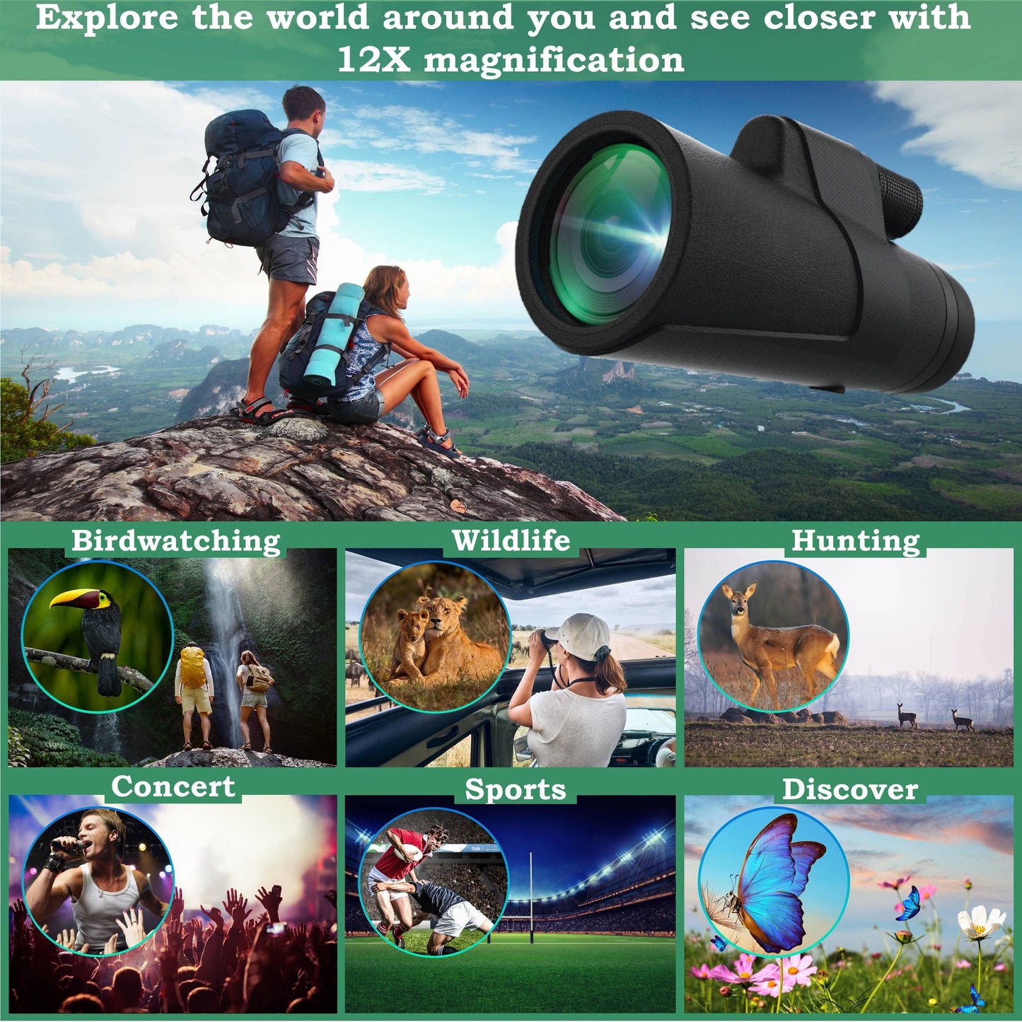 Waterproof Portable Monocular telescope