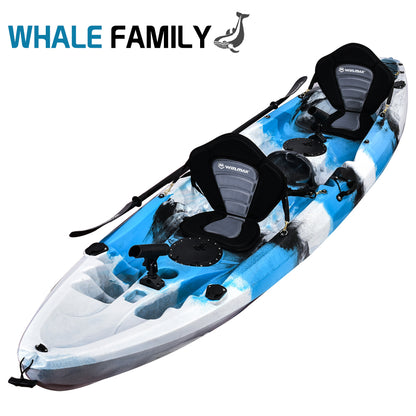 WIN.MAX Whale Family 2 Adults Fishing Kayak with 2 Combi Paddle