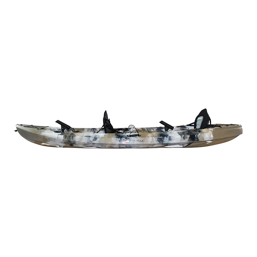 WIN.MAX Whale Family Two Person River Fishing Kayak with 2 Combi Paddles