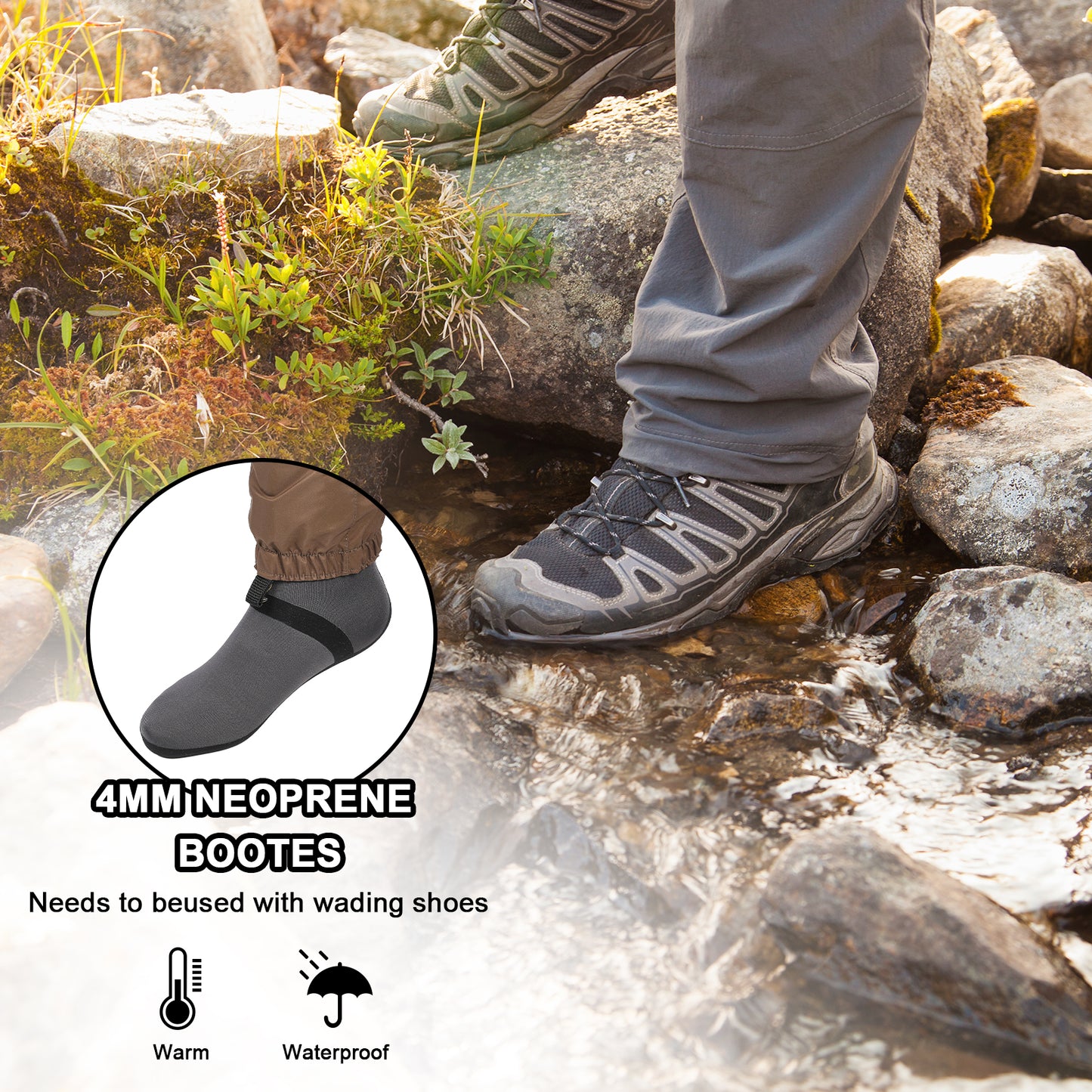 Breathable Stocking Foot Waterproof Fishing Wader for Youngster