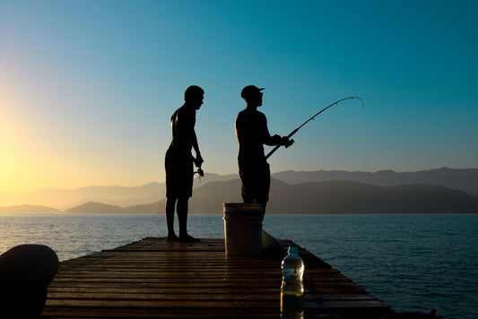 How do you land fish from a pier?