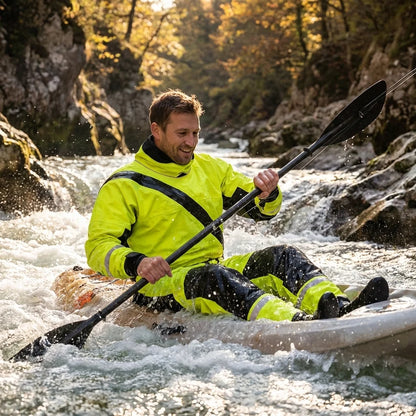 Breathable Pro Rescue Drysuit Lightweight Waterproof with Kevlar Knees SI-TECH Seals & Chest Zip Front Logo Nylon Oxford Lining