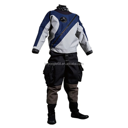 Custom Fit Lightweight Drysuit for Technical Diving Waterproof & Windproof with Chest Zip and Front Logo