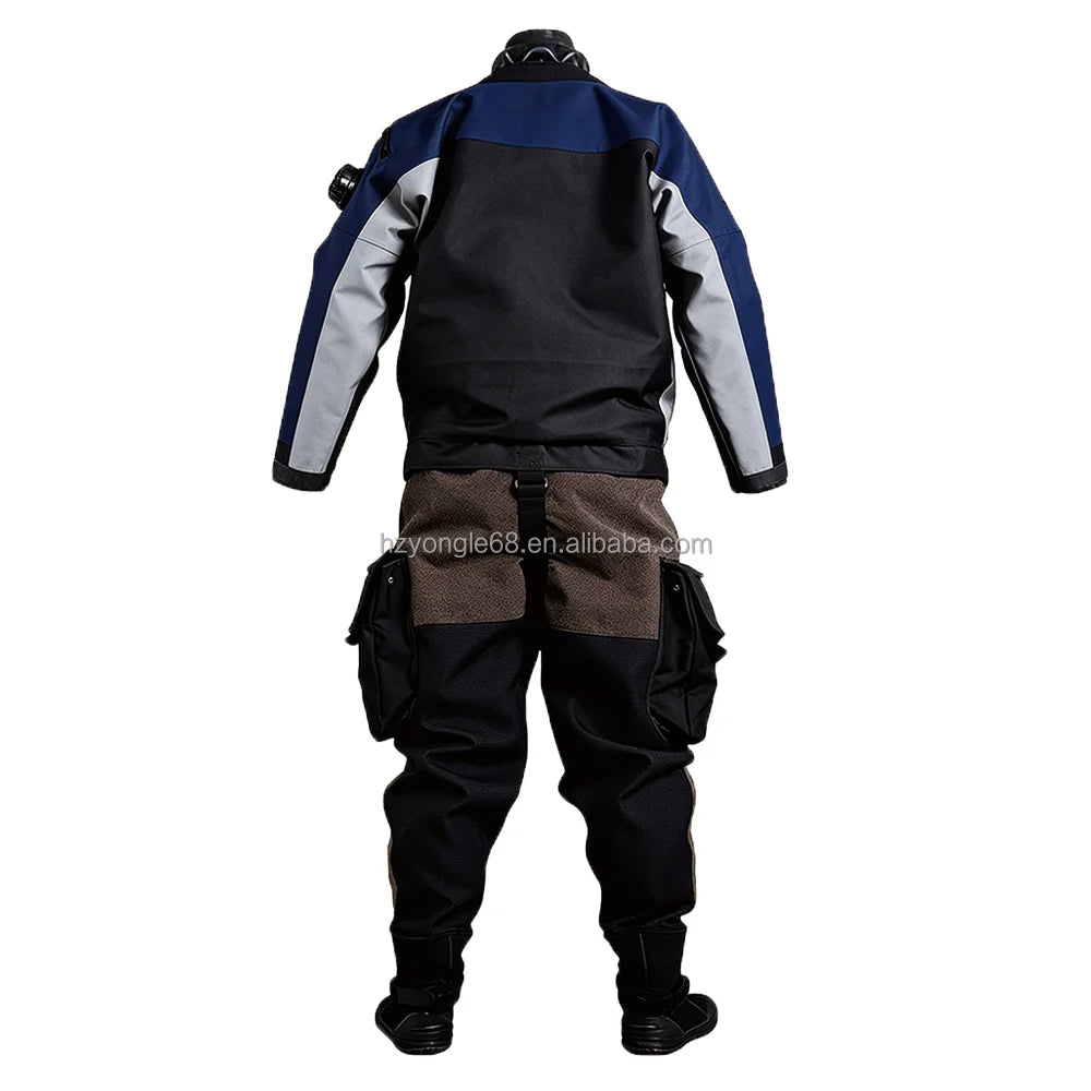 Custom Fit Lightweight Drysuit for Technical Diving Waterproof & Windproof with Chest Zip and Front Logo