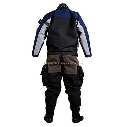 Custom Fit Lightweight Drysuit for Technical Diving Waterproof & Windproof with Chest Zip and Front Logo