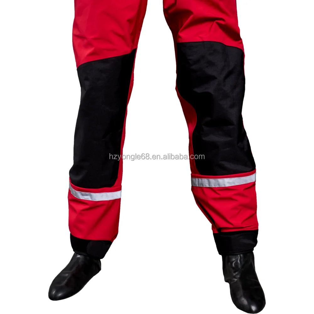 Customizable Plus-Size Rescue Drysuit 3D Ergonomic Design, Adjustable Suspenders & Bulk Orders Ready