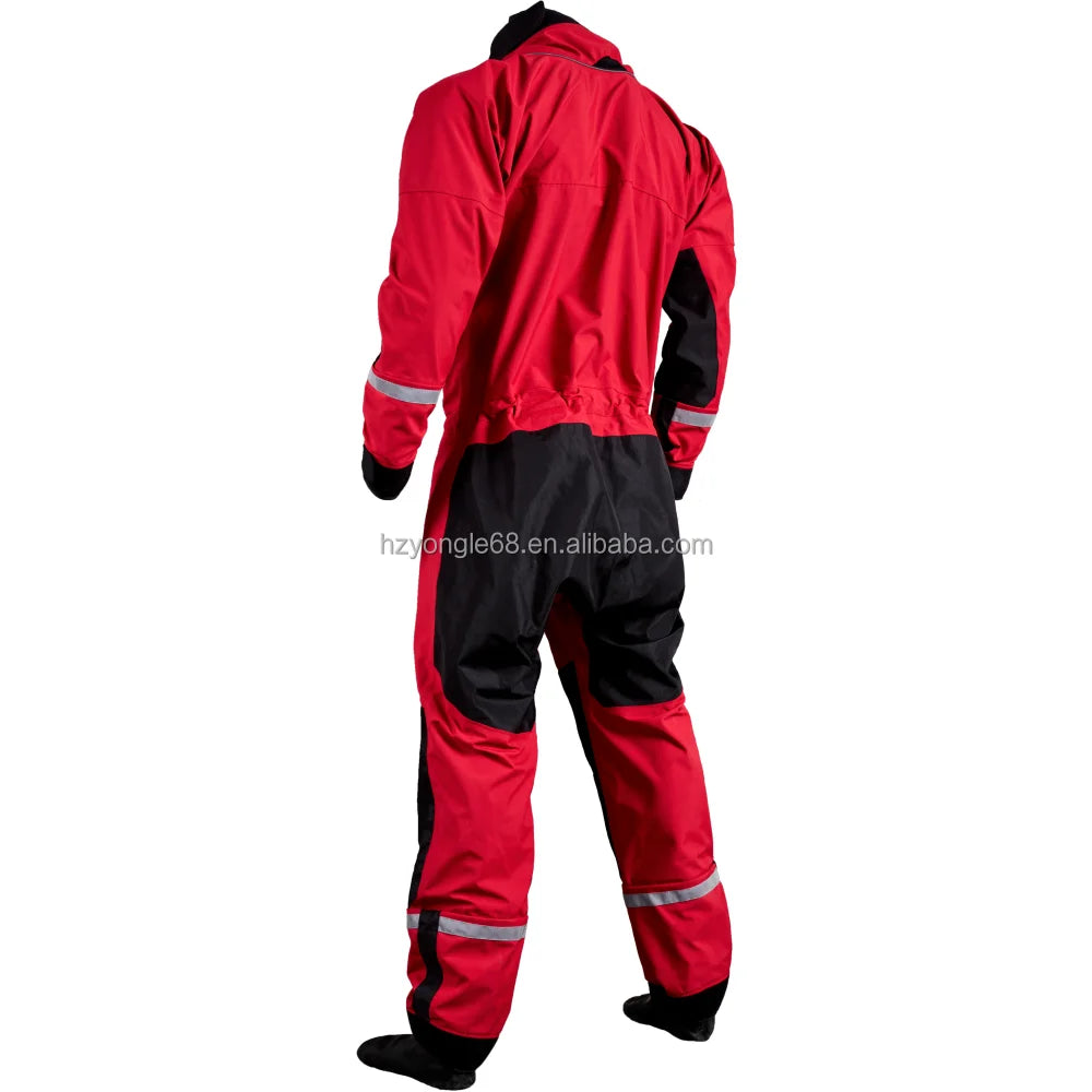 Customizable Plus-Size Rescue Drysuit 3D Ergonomic Design, Adjustable Suspenders & Bulk Orders Ready