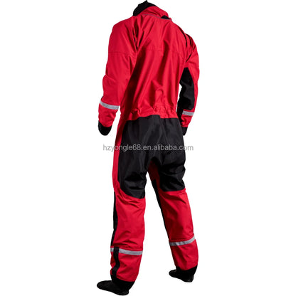 Customizable Plus-Size Rescue Drysuit 3D Ergonomic Design, Adjustable Suspenders & Bulk Orders Ready