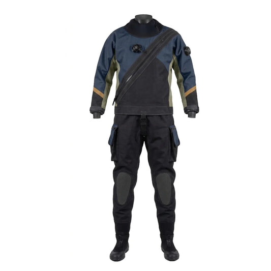 Factory Direct Plus Size Drysuit Unisex Chest Zip Breathable Waterproof Lightweight 0.5mm-2.0mm Thickness for Technical Diving