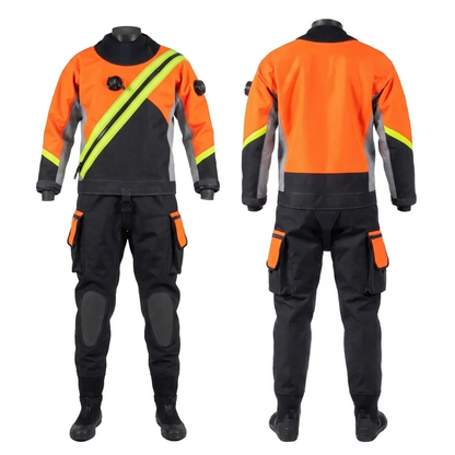 Adult Plus Size Breathable Chest Zip Lightweight Drysuit Unisex Waterproof Technical Diving Suit Reinforced