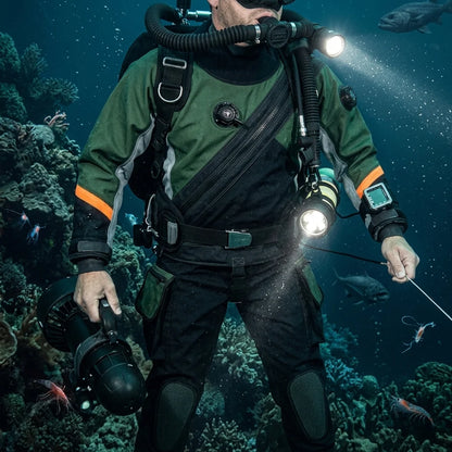 Breathable Waterproof Drysuit for Technical Diving Unisex Plus Size, Durable Trilaminate Fabric