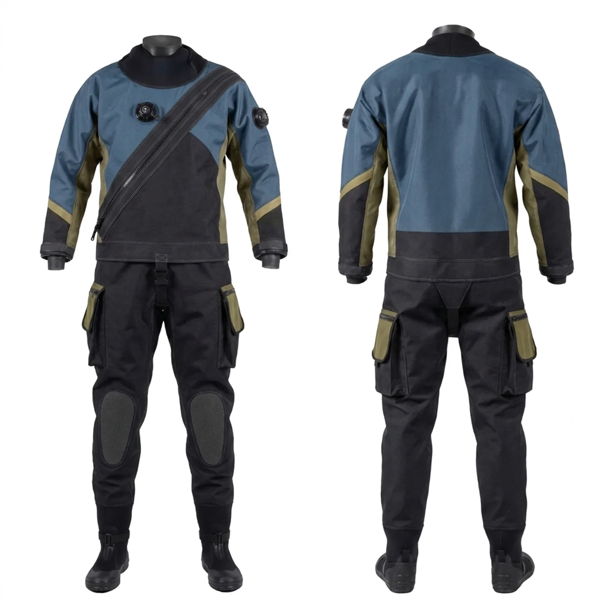 Custom Fit Unisex Drysuit Plus Size, Lightweight Waterproof Breathable for Professional Divers