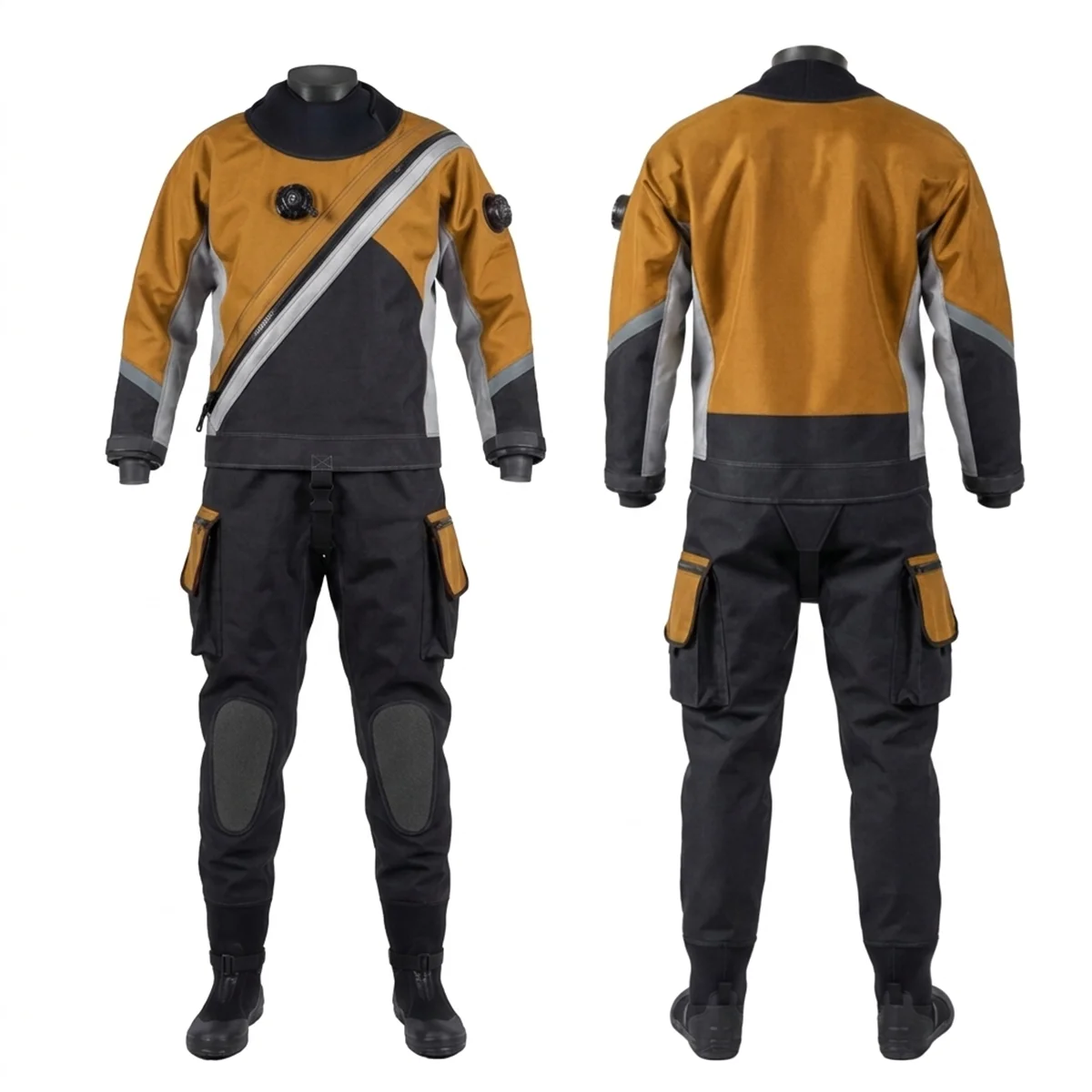 High-Performance Lightweight Unisex Drysuit Plus Size Breathable Waterproof Front for Technical Diving Cold