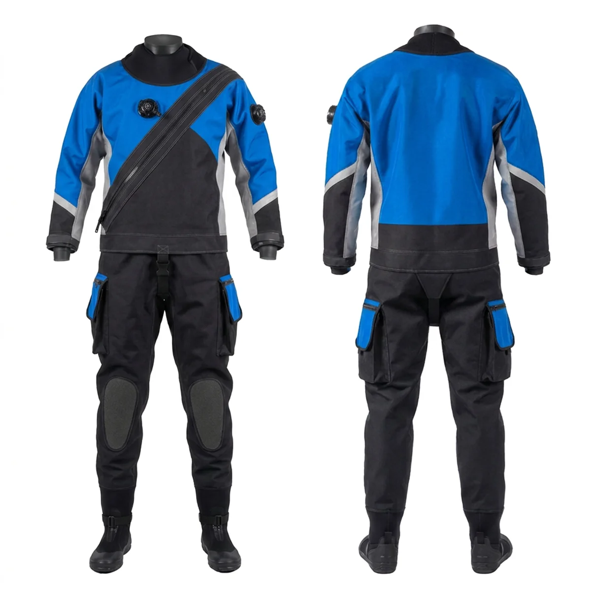 Plus Size Drysuit Unisex Lightweight Waterproof Breathable Front for Adult Technical Diving Custom Fit