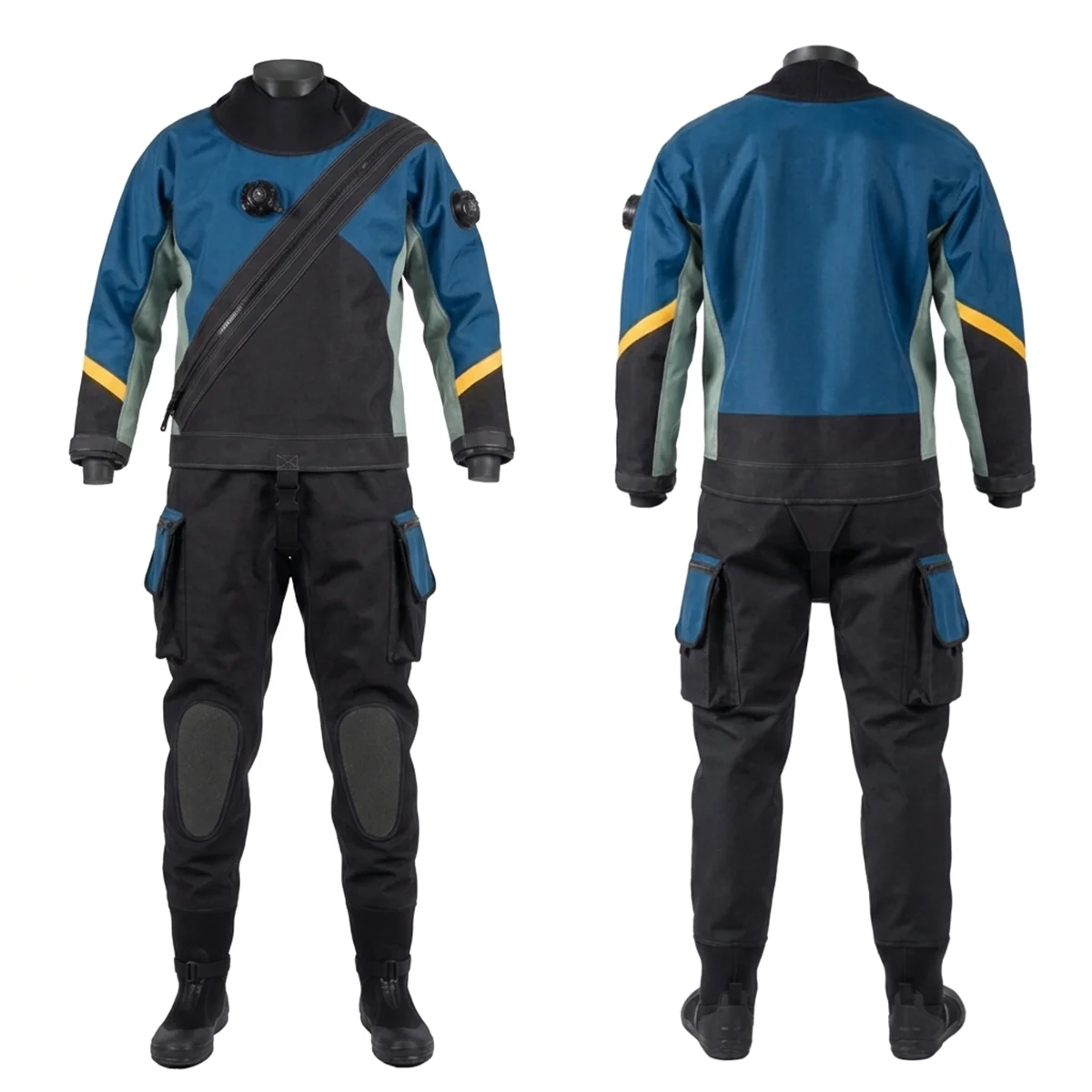 Plus Size Unisex Drysuit Waterproof & Breathable for Adult Technical Divers, Available