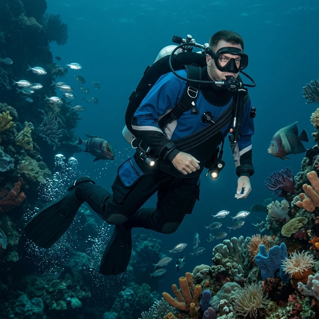 Professional Unisex Drysuit Plus Size, Waterproof Breathable, Designed for Technical & Deep Diving