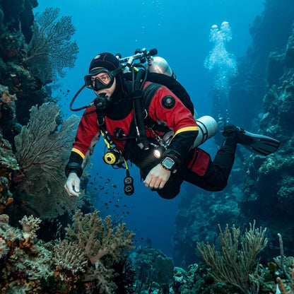 Unisex Breathable Waterproof Plus Size Drysuit for Technical Diving, High-Quality Trilaminate Material