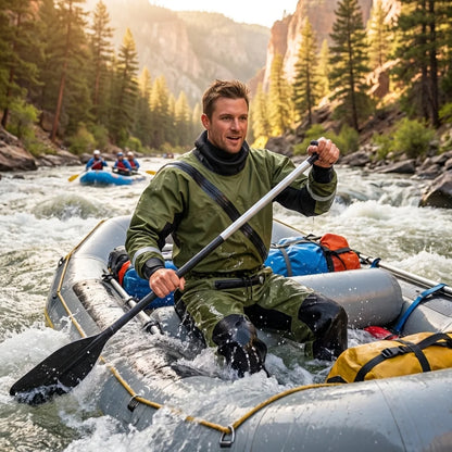 Fire & Rescue Drysuit Flame-Resistant, 3-Layer Waterproof Fabric for Dual-Purpose Water/Firefighter Protection