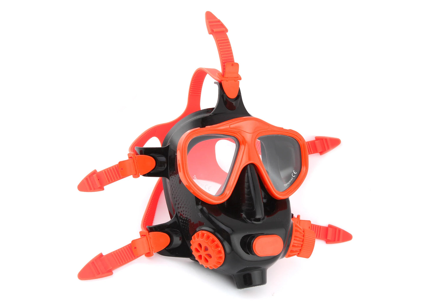 Full Face Silicone Dive Mask 180 Panoramic View Camera Mount Compatible SMACO 1L/1.9L Mini Scuba Tanks Diving Snorkeling