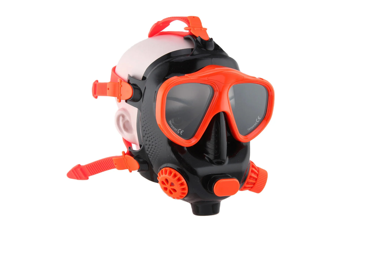 Full Face Silicone Dive Mask 180 Panoramic View Camera Mount Compatible SMACO 1L/1.9L Mini Scuba Tanks Diving Snorkeling