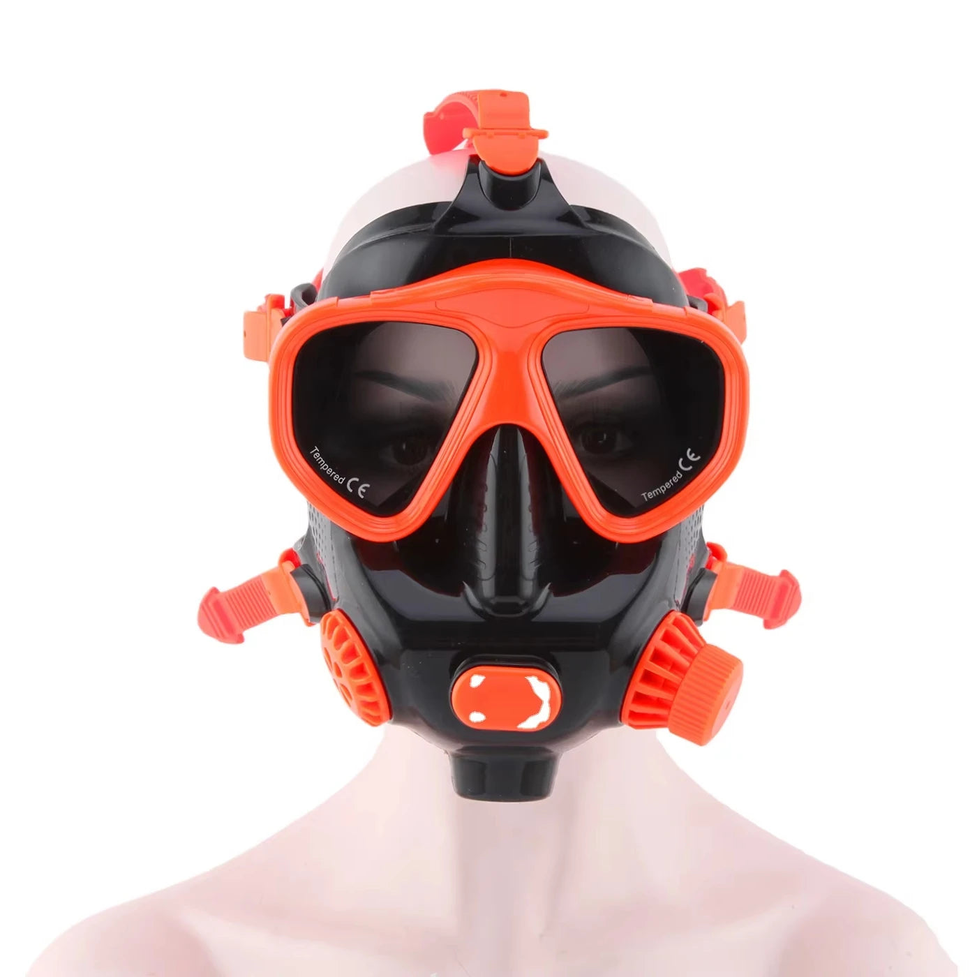 Full Face Silicone Dive Mask 180 Panoramic View Camera Mount Compatible SMACO 1L/1.9L Mini Scuba Tanks Diving Snorkeling