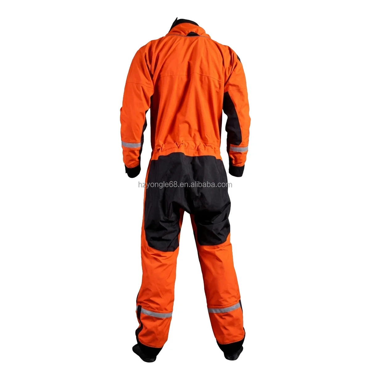 Lightweight Pro Rescue Drysuit Waterproof with Kevlar Knee SI-TECH Seals & Chest Zipper Front Logo Nylon Oxford Lining