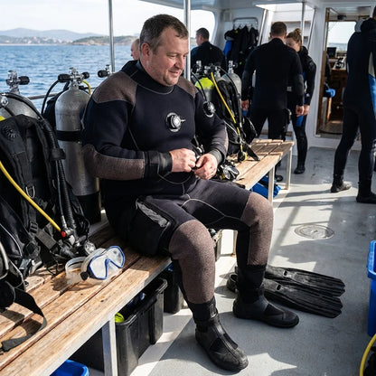 5mm Neoprene Waterproof Drysuit for Cold Water Diving - Back Zipper,Customizable Front Logo, Knee Pads Utility Pockets