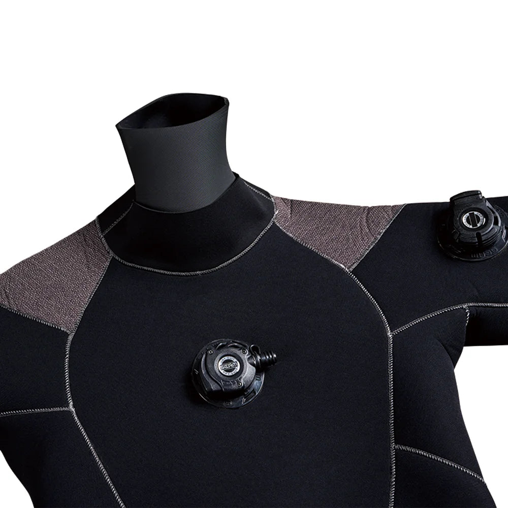 5mm Neoprene Waterproof Drysuit for Cold Water Diving - Back Zipper,Customizable Front Logo, Knee Pads Utility Pockets