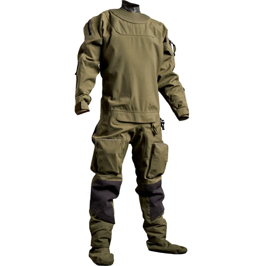 Fire Rescue for Diving Breathable Trilaminate NAVY Drysuit with Chest Zip Waterproof & Lightweight