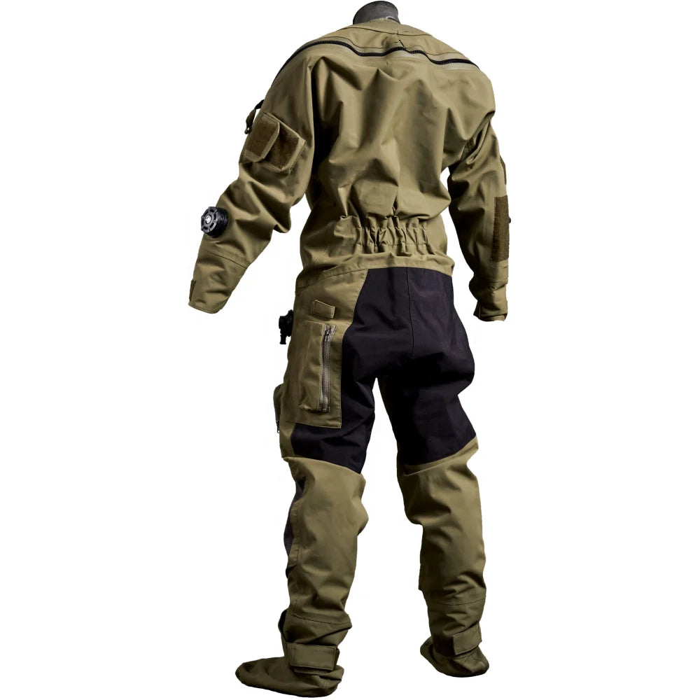 Fire Rescue for Diving Breathable Trilaminate NAVY Drysuit with Chest Zip Waterproof & Lightweight