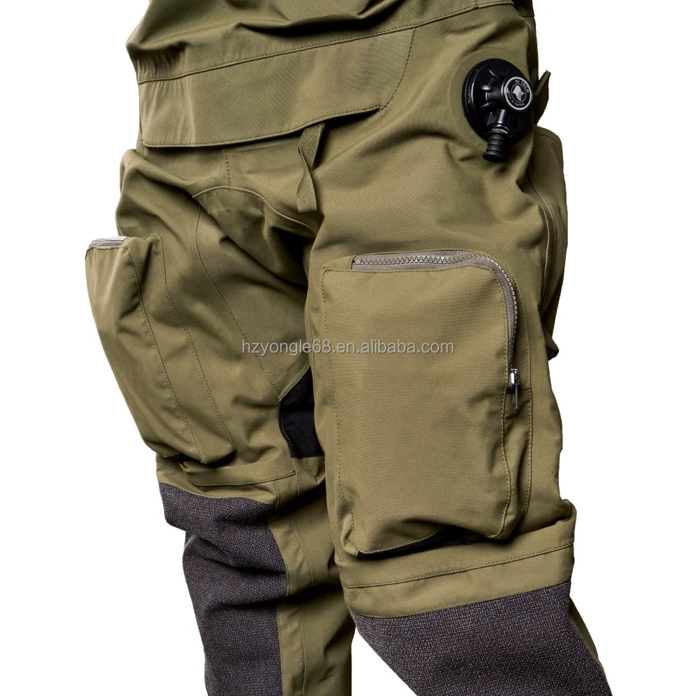 Fire Rescue for Diving Breathable Trilaminate NAVY Drysuit with Chest Zip Waterproof & Lightweight