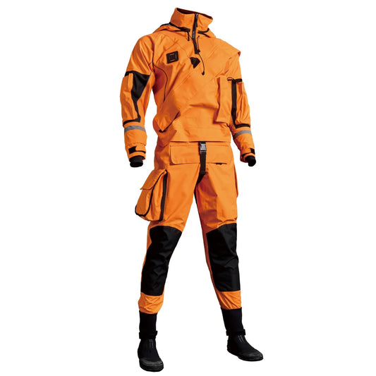 Front Chest Zip Trilaminate Lightweight Waterproof Plus Size Custom Silk Screen Printed Seamless Fusing Rescue Drysuit