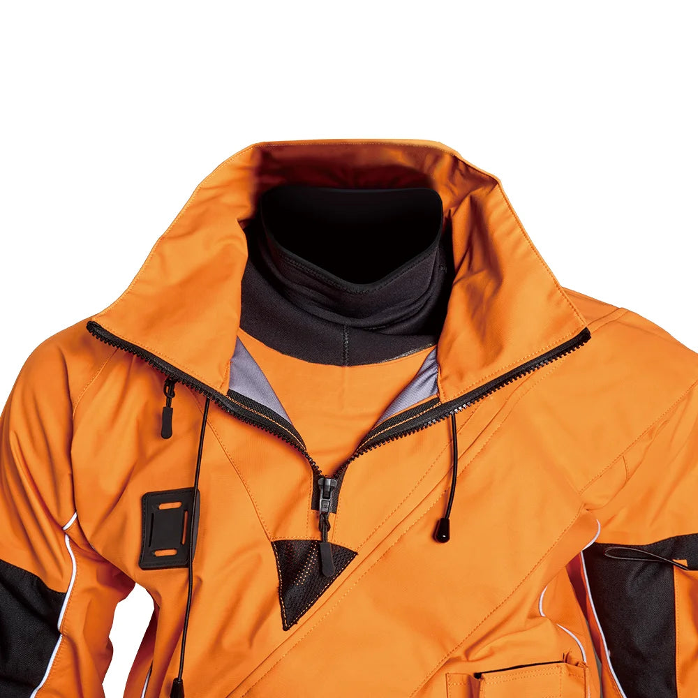 Front Chest Zip Trilaminate Lightweight Waterproof Plus Size Custom Silk Screen Printed Seamless Fusing Rescue Drysuit