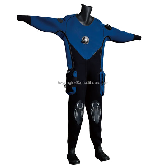Neoprene Waterproof Drysuit Multi Pocket Air Valve Dry Suit Kayak Dry Suit With Technical Diving for Deep Diving