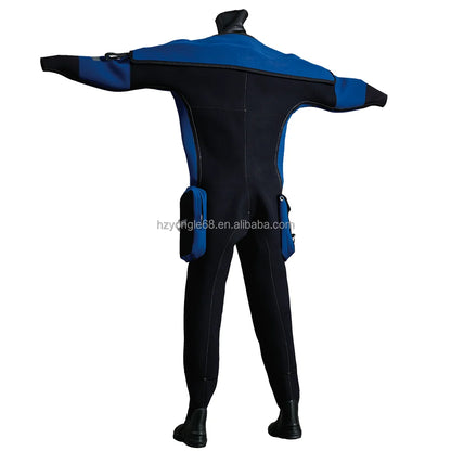 Neoprene Waterproof Drysuit Multi Pocket Air Valve Dry Suit Kayak Dry Suit With Technical Diving for Deep Diving