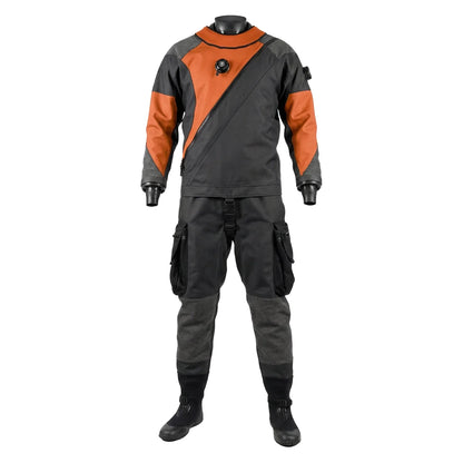 Breathable Lightweight Drysuit for Adults Unisex Extended Sizes Waterproof with Chest Zip CE Certified Front Logo
