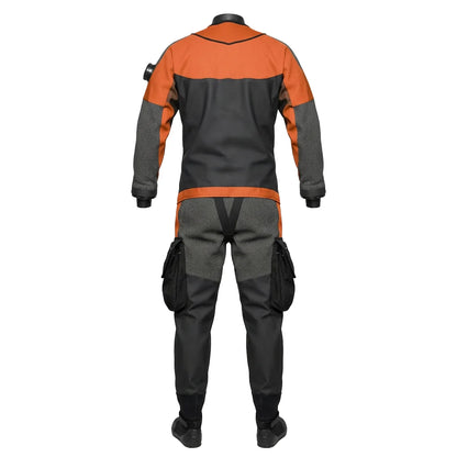 Breathable Lightweight Drysuit for Adults Unisex Extended Sizes Waterproof with Chest Zip CE Certified Front Logo