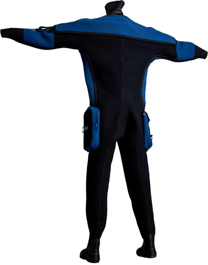 Neoprene Waterproof 5.0mm Thick Multi-Pocket Drysuit Front Back Zipper Design Knee Protection Technical Diving Deep Kayak