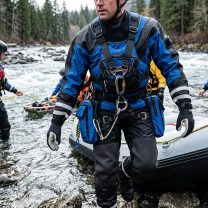 Waterproof Lightweight Durable Ergonomic Chest Zip SI TECH Seals Kevlar Reinforced Knees Rescue Drysuit Fo Rescue