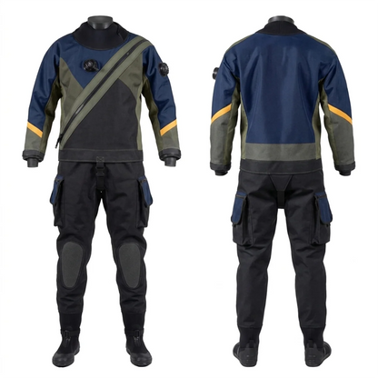 Unisex Technical Diving Drysuit Waterproof Breathable, Plus Size Available, Trilaminate Fabric Diving Drysuit